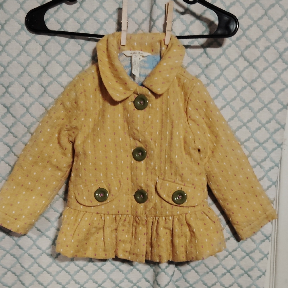 Matilda Jane Yellow Polka Dot Pea Coat
